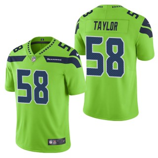 Men's Seattle Seahawks Darrell Taylor Green Color Rush Limited Jersey