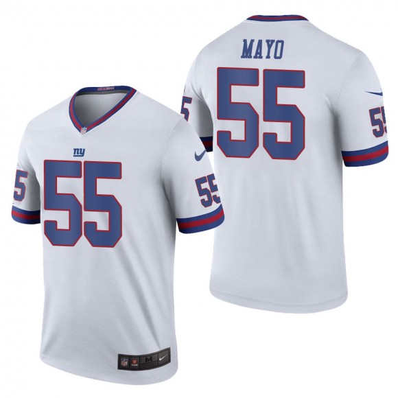 Men's New York Giants David Mayo White Color Rush Legend Jersey