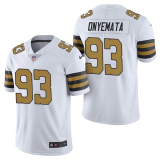 Men's New Orleans Saints David Onyemata White Color Rush Limited Jersey