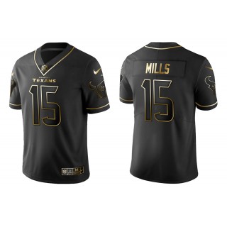 Men's Houston Texans Davis Mills Black Golden Edition Jersey