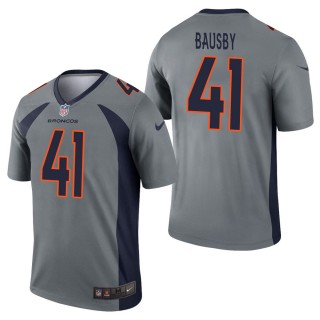 Men's Denver Broncos De'Vante Bausby Gray Inverted Legend Jersey