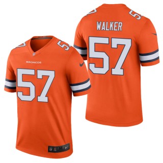 Men's Denver Broncos DeMarcus Walker Orange Color Rush Legend Jersey
