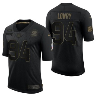 Men's Green Bay Packers Dean Lowry Black Salute to Service Jersey