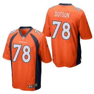 Men's Denver Broncos Demar Dotson Orange Game Jersey