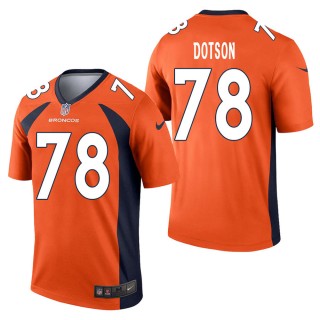 Men's Denver Broncos Demar Dotson Orange Legend Jersey