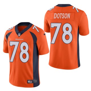 Men's Denver Broncos Demar Dotson Orange Vapor Untouchable Limited Jersey