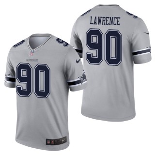 Men's Dallas Cowboys Demarcus Lawrence Gray Inverted Legend Jersey