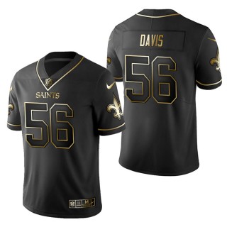Men's New Orleans Saints Demario Davis Black Golden Edition Jersey