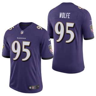 Men's Baltimore Ravens Derek Wolfe Purple Vapor Untouchable Limited Jersey