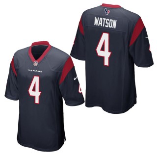 Men's Houston Texans Deshaun Watson Navy Game Jersey