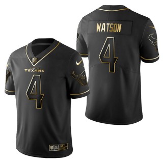 Men's Houston Texans Deshaun Watson Black Golden Edition Jersey