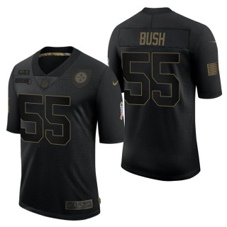 Men's Pittsburgh Steelers Devin Bush Black Salute to Service Jersey