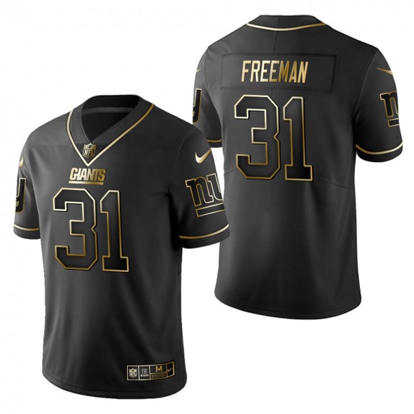 Men's New York Giants Devonta Freeman Black Golden Edition Jersey