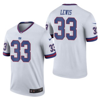 Men's New York Giants Dion Lewis White Color Rush Legend Jersey