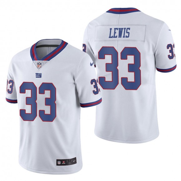 Men's New York Giants Dion Lewis White Color Rush Limited Jersey