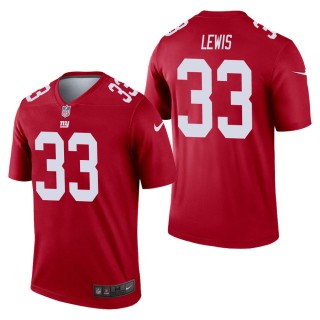 Men's New York Giants Dion Lewis Red Inverted Legend Jersey