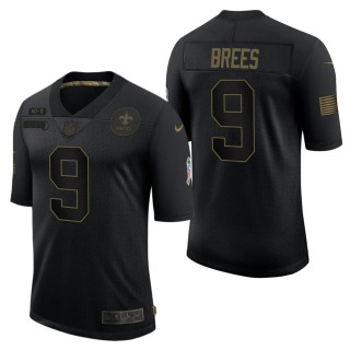 Men's New Orleans Saints Drew Brees Black Salute to Service Jersey