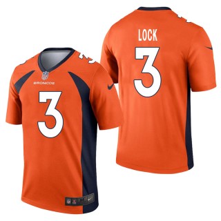 Men's Denver Broncos Drew Lock Orange Legend Jersey