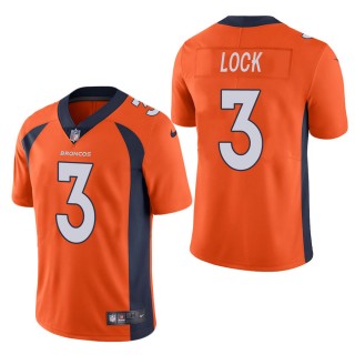 Men's Denver Broncos Drew Lock Orange Vapor Untouchable Limited Jersey