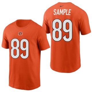 Men's Cincinnati Bengals Drew Sample Orange 2021 Name & Number T-Shirt