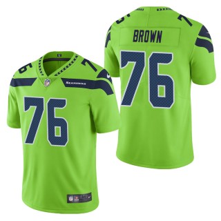 Men's Seattle Seahawks Duane Brown Green Color Rush Limited Jersey