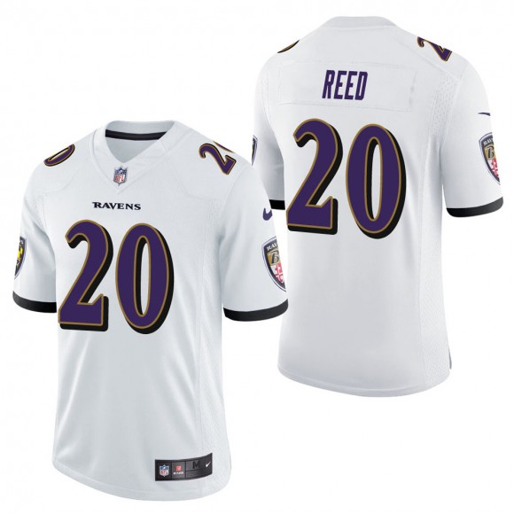 Men's Baltimore Ravens Ed Reed White Vapor Untouchable Limited Jersey