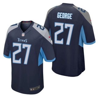 Men's Tennessee Titans Eddie George Navy Game Jersey