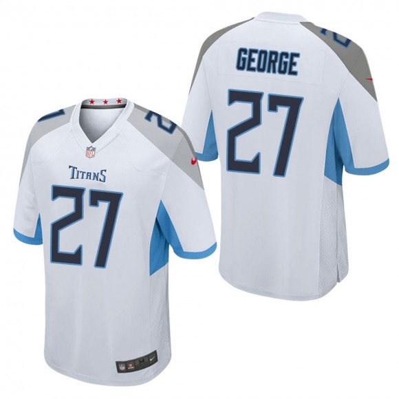 Men's Tennessee Titans Eddie George White Game Jersey