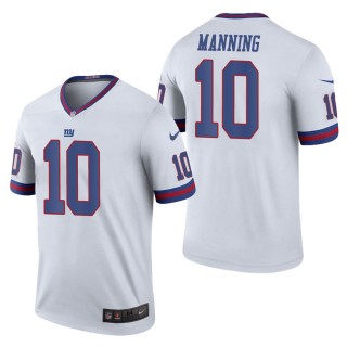 Men's New York Giants Eli Manning White Color Rush Legend Jersey