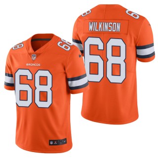 Men's Denver Broncos Elijah Wilkinson Orange Color Rush Limited Jersey