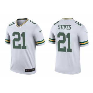 Men's Green Bay Packers Eric Stokes White Color Rush Legend Jersey