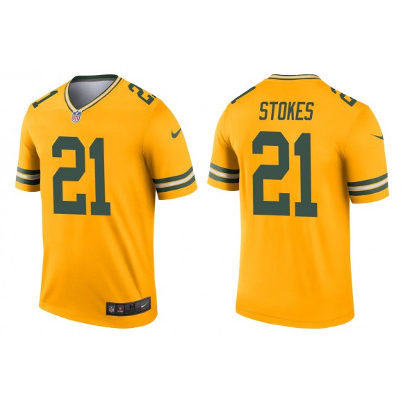 Men's Green Bay Packers Eric Stokes Gold Inverted Legend Jersey