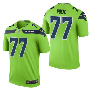 Men's Seattle Seahawks Ethan Pocic Green Color Rush Legend Jersey
