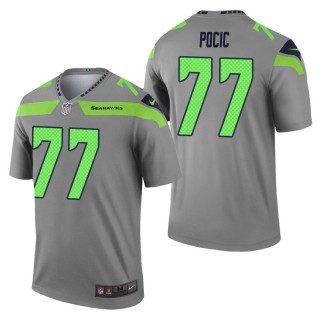 Men's Seattle Seahawks Ethan Pocic Gray Inverted Legend Jersey
