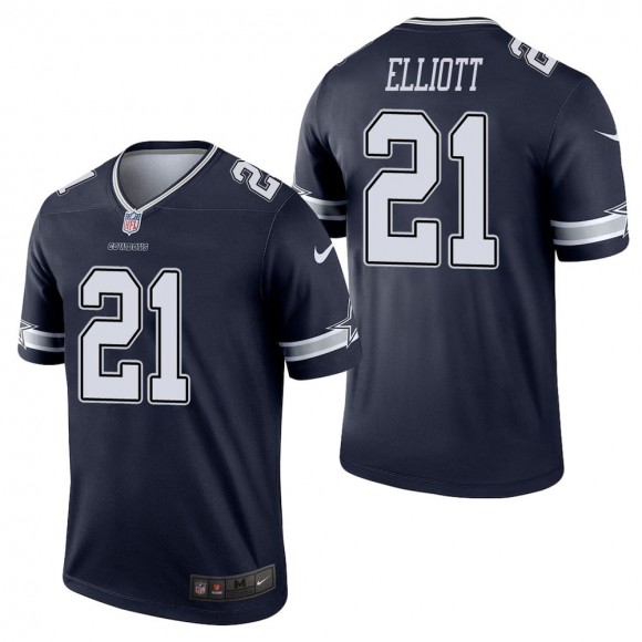 Men's Dallas Cowboys Ezekiel Elliott Navy Legend Jersey