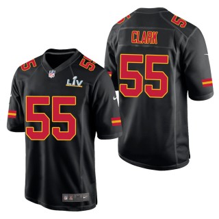 Men's Kansas City Chiefs Frank Clark Black Super Bowl LV Jersey