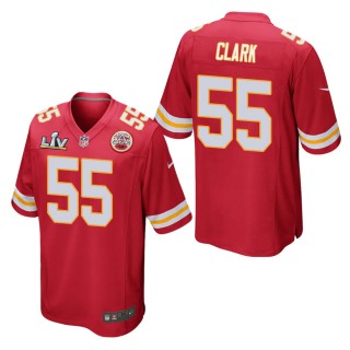 Men's Kansas City Chiefs Frank Clark Red Super Bowl LV Jersey