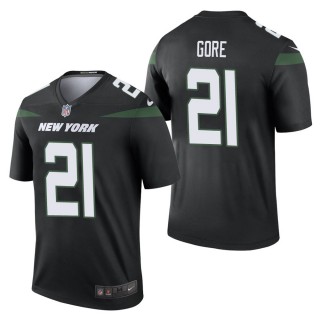 Men's New York Jets Frank Gore Black Color Rush Legend Jersey