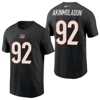 Men's Cincinnati Bengals Freedom Akinmoladun Black 2021 Name & Number T-Shirt
