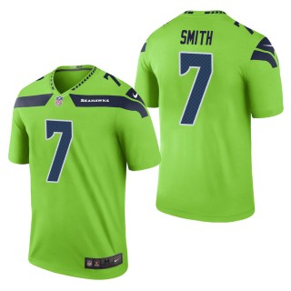 Men's Seattle Seahawks Geno Smith Green Color Rush Legend Jersey