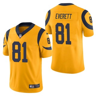 Men's Los Angeles Rams Gerald Everett Gold Color Rush Limited Jersey