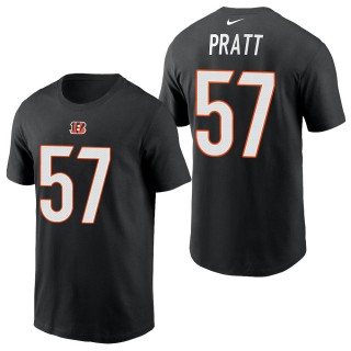 Men's Cincinnati Bengals Germaine Pratt Black 2021 Name & Number T-Shirt