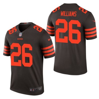 Men's Cleveland Browns Greedy Williams Brown Color Rush Legend Jersey