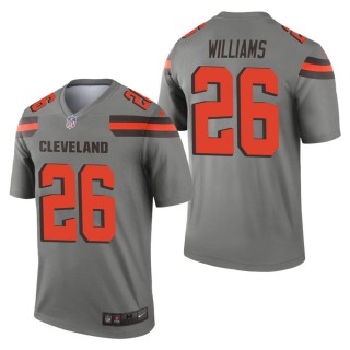Men's Cleveland Browns Greedy Williams Gray Inverted Legend Jersey