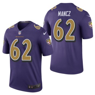 Men's Baltimore Ravens Greg Mancz Purple Color Rush Legend Jersey
