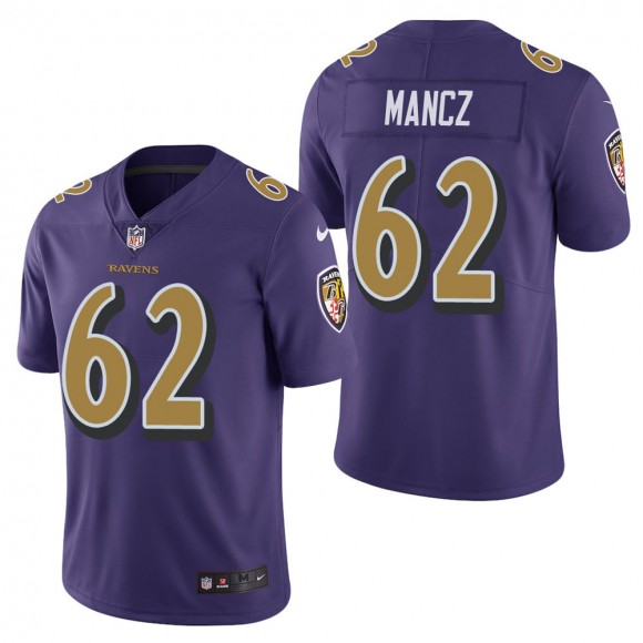 Men's Baltimore Ravens Greg Mancz Purple Color Rush Limited Jersey