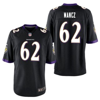 Men's Baltimore Ravens Greg Mancz Black Game Jersey