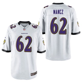 Men's Baltimore Ravens Greg Mancz White Game Jersey