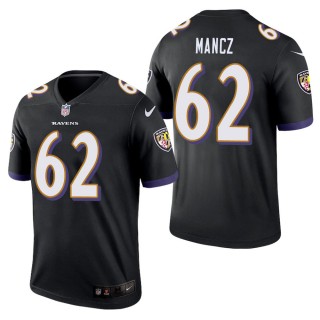 Men's Baltimore Ravens Greg Mancz Black Legend Jersey