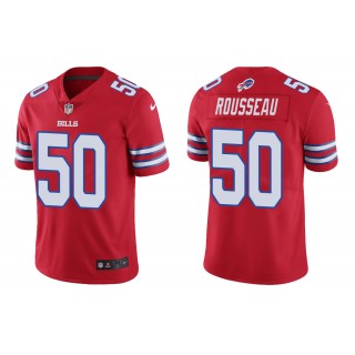 Men's Buffalo Bills Gregory Rousseau Red Color Rush Limited Jersey